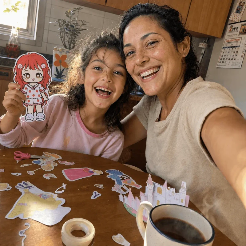 Mamá e hija disfrutando de las actividades
