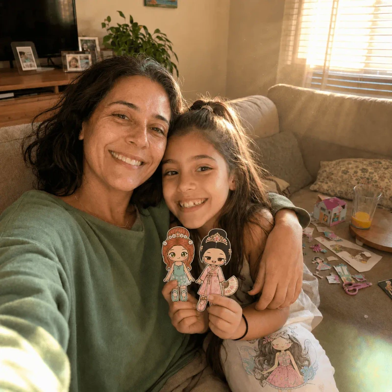 Mamá e hija disfrutando de las actividades